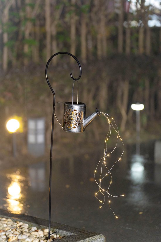 Kynast Garden Solar LED verlichting Gieter lamp Gietkan lamp voor tuin of terras LED waterval in gieter 94cm 24 LED's