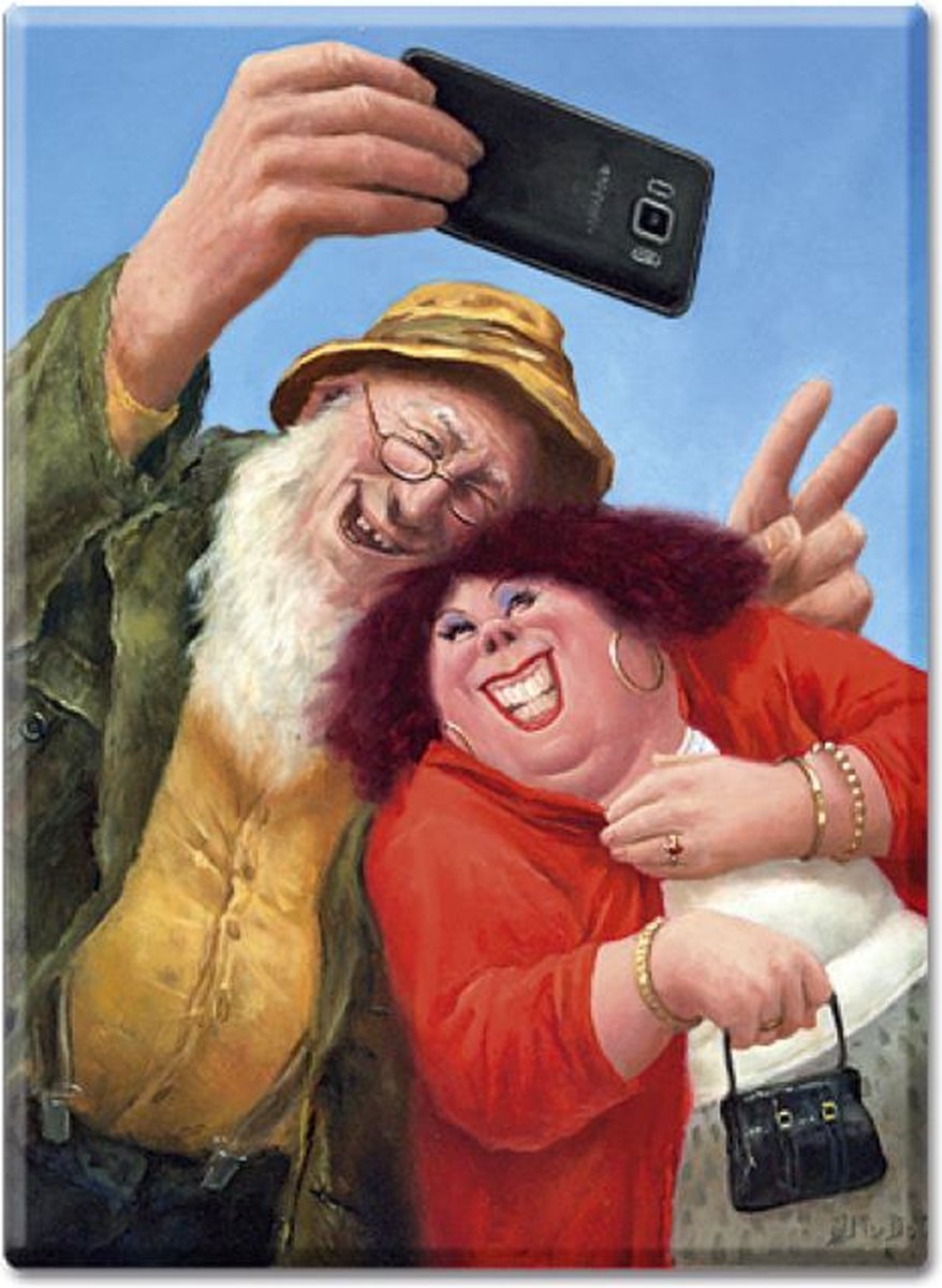 Koelkastmagneet - Marius van Dokkum - Selfie - ArtRevisited