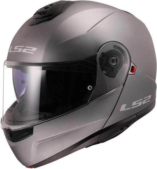 LS2 Helm Strobe II FF908 mat titanium maat XS