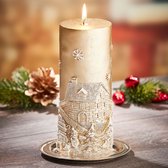 Bougie avec motif »Noël «, or