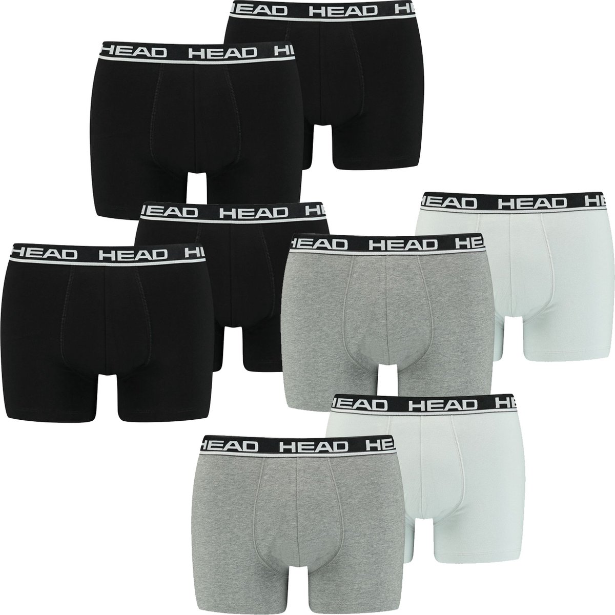 HEAD Heren Boxershorts HEAD BASIC BOXER 8er Pack Veelkleurig L