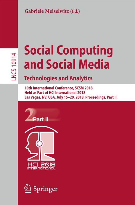 Social Computing and Social Media Technologies and Analytics - cover