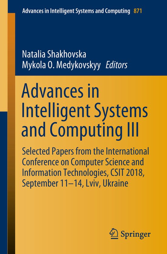 Advances in Intelligent Systems and Computing871- Advances i ... - cover
