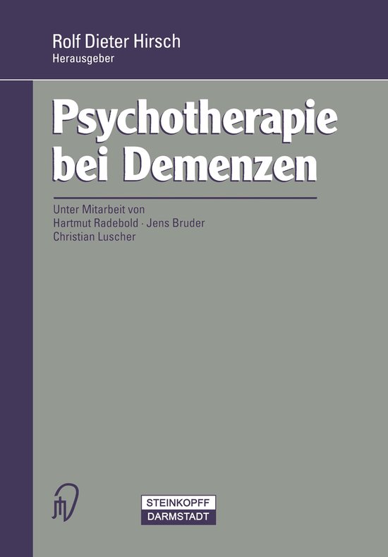 Psychotherapie bei Demenzen - cover