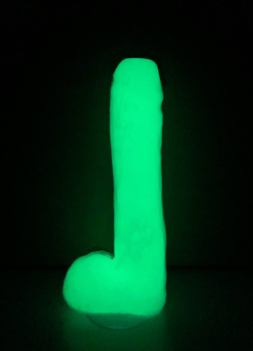 Shots - S-Line Glow in the Dark Penis Zeep met ballen green