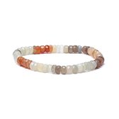 Yogi & Yogini - Bracelet - multicolore - pierre de lune - facette qualité AA - élastique