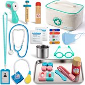 Dokterset Speelgoed - Kinderspeelgoed voor Jongens en Meisjes - Vanaf 2 Jaar geschikt voor 3 4 5 en Ouder - Dierenarts Speelgoed - Blauw met Wit