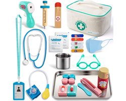 MKSS® Dokterset Speelgoed - Kinderspeelgoed voor Jongens en Meisjes - Vanaf 2 Jaar - Dierenarts Speelgoed - Wit