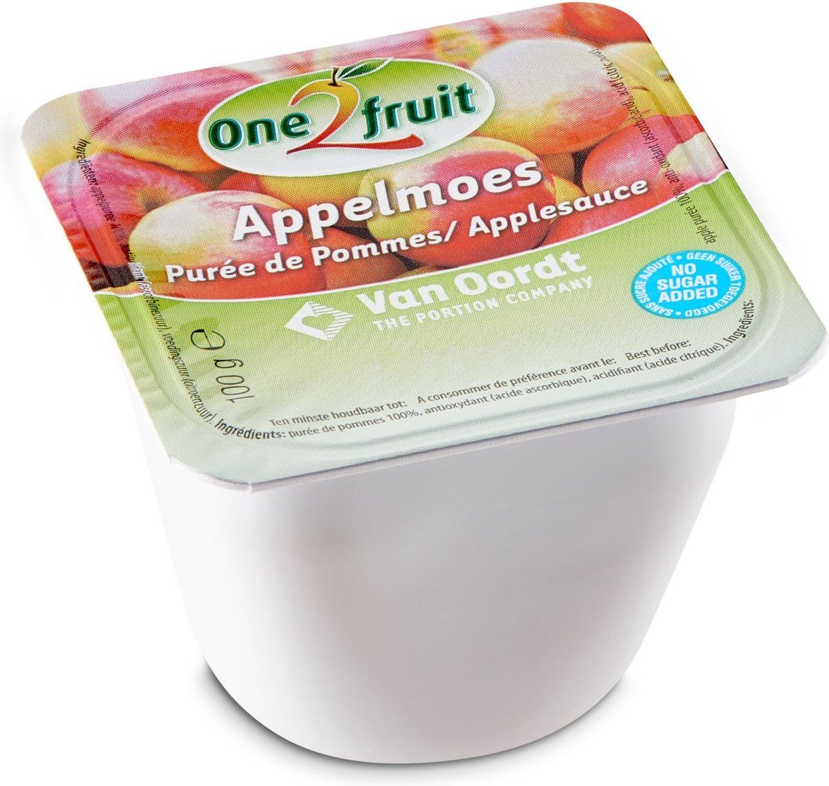 Van Oordt Appelmoes zonder toeg. suiker cup 48 stuks x 100 gram