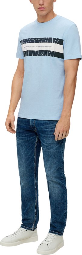 S'Oliver Men-T-shirt--50F1 BLUE-Maat XL