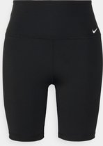 NIKE W NK ONE DF HR 7IN SHORT Dames Sportbroek - Zwart - Wit - Maat S