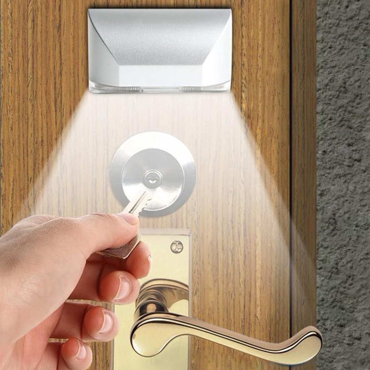 Deurslot verlichting - Verlichting - bewegingssensor - Sleutelgat - LED - Zilver -