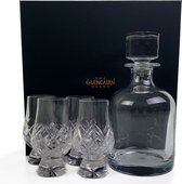 Geschenkset Karaf Iona en 4 Cut Whiskyglazen - Geschenkverpakking - Loodkristal - Glencairn Crystal Scotland