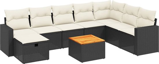 vidaXL-9-delige-Loungeset-met-kussens-poly-rattan-zwart