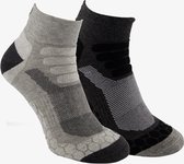2 paires de chaussettes de randonnée gris noir - Taille 43/46