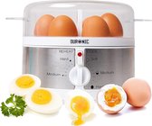 Stellar Chaudière à œufs – Chaudière à œufs électrique – Fait bouillir 7 œufs – Cuiseur vapeur – Cuiseur vapeur avec alarme et minuterie – Comprend un perçage d'œufs et une tasse à mesurer pour Water – 350 W