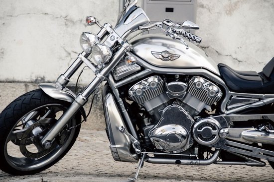 Glasschilderij 120x80x0.4 Harley Davidson - motor