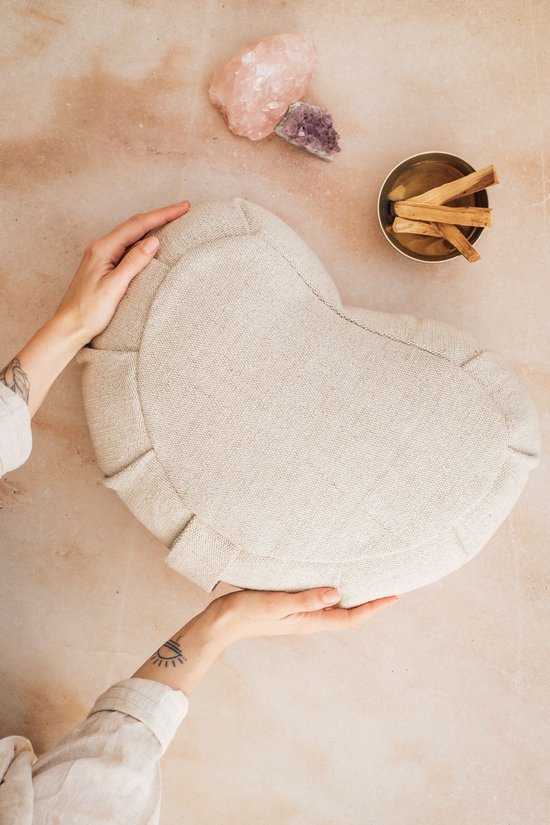 Meditatiekussen eco jute naturel halve maan - Pure - Yoga kussen van Pure — afbeelding 3
