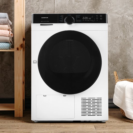 Inventum VDW8030W Wasdroger - 8kg - Warmtepompdroger - UV-hygiënefunctie - Energielabel C - Wit