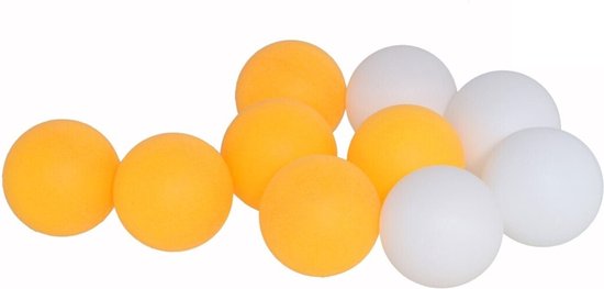 Set de Balles de tennis de table - 20x balles - plastique - jaune/blanc - ping-pong