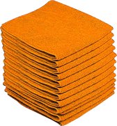 Eurocatch Microvezeldoekjes - 12 stuks - Schoonmaakdoekjes - Auto - Oranje 40x40 cm - Luxe Extra Plush - Hoge absorptie - Wasbaar