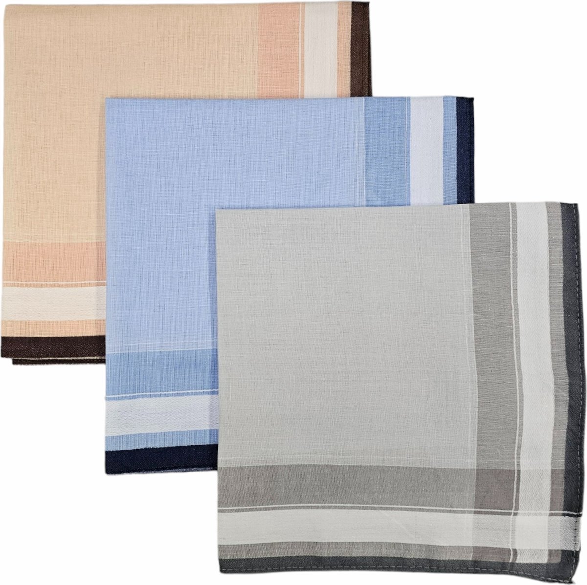 Goedkoopste Fako Fashion® - Heren Zakdoeken - Zakdoek - 100 Katoen - 40x40cm - Serie 4 - 3 Stuks