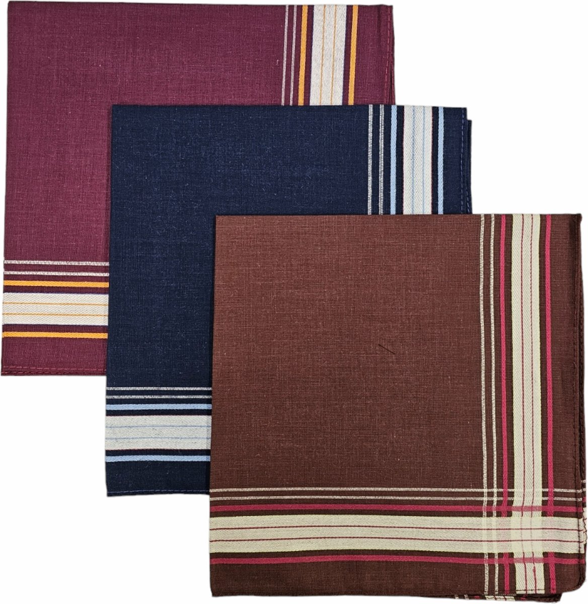 Goedkoopste Fako Fashion® - Heren Zakdoeken - Zakdoek - 100 Katoen - 40x40cm - Serie 2 - 3 Stuks
