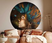 Behangcirkel 125cm Feather woman - Wallz