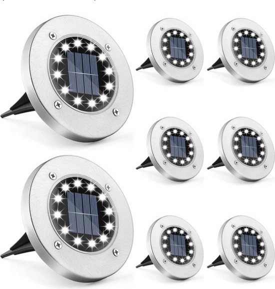 MEIKEE Solar Spots tuin 2700K Warmwitte Tuinverlichting op Zonne