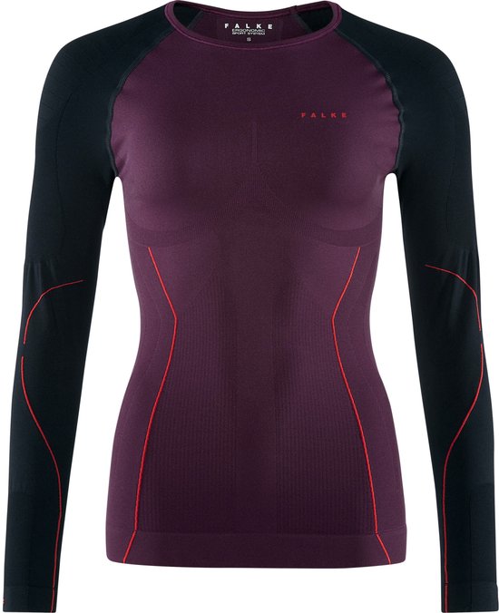FALKE dames skiing longsleeve Maximum Warm - thermoshirt - rood (vendetta) - Maat: XS
