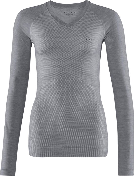 FALKE Wool Tech Light Shirt Lange Mouw Dames 33463 - Grijs 3757 grey-heather Dames