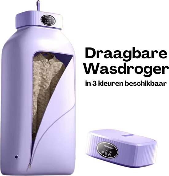 Foto: Mini wasdroger draagbare wasdroger uv technologie elektrische mini wasdroger opvouwbaar camping droger studenten droger goedkope droger max 2 5 kilo paarse mini wasdroger