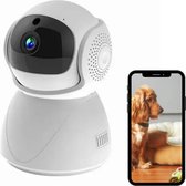 Caméra pour animaux de compagnie P&P Goods - Vision nocturne - Connectivité sans fil - Détection de mouvement - Caméra de sécurité - Caméra pour chien - Caméra pour animaux de compagnie avec application - 8X8X11 - 1080P (Full HD)
