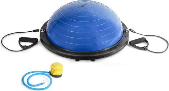 Blomz® Balanstrainer - Blauw - 58cm - Workout - Evenwicht - Bal - Grip