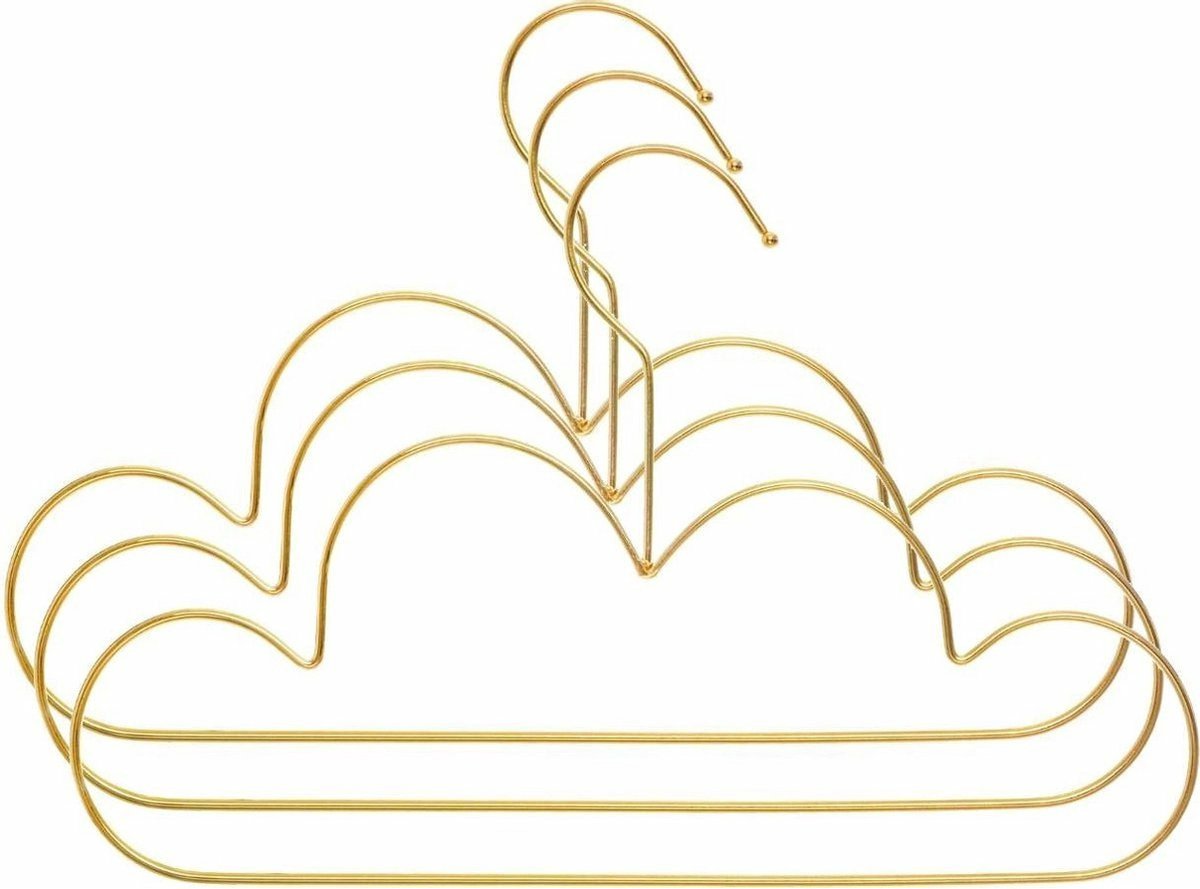 Atmosphera Kledinghanger Wolk - 3x - goud - kinderen - hangers