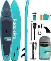 LifeGoods SUP Board Touring - Planches SUP - Capacité de charge 165 KG - Opblaasbaar - Pack SUP complet - Turquoise
