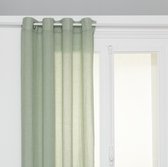 Bol.com Atmosphera Paxta Katoen Gordijn 130x240cm - Kant en klaar met ringen - Groen aanbieding