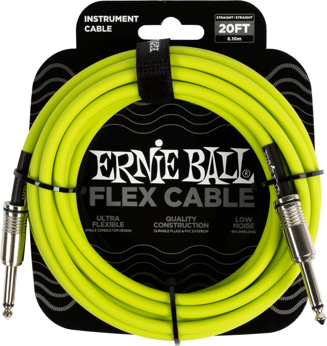 Ernie Ball 6419 Flex Cable 6 meter instrumentkabel groen