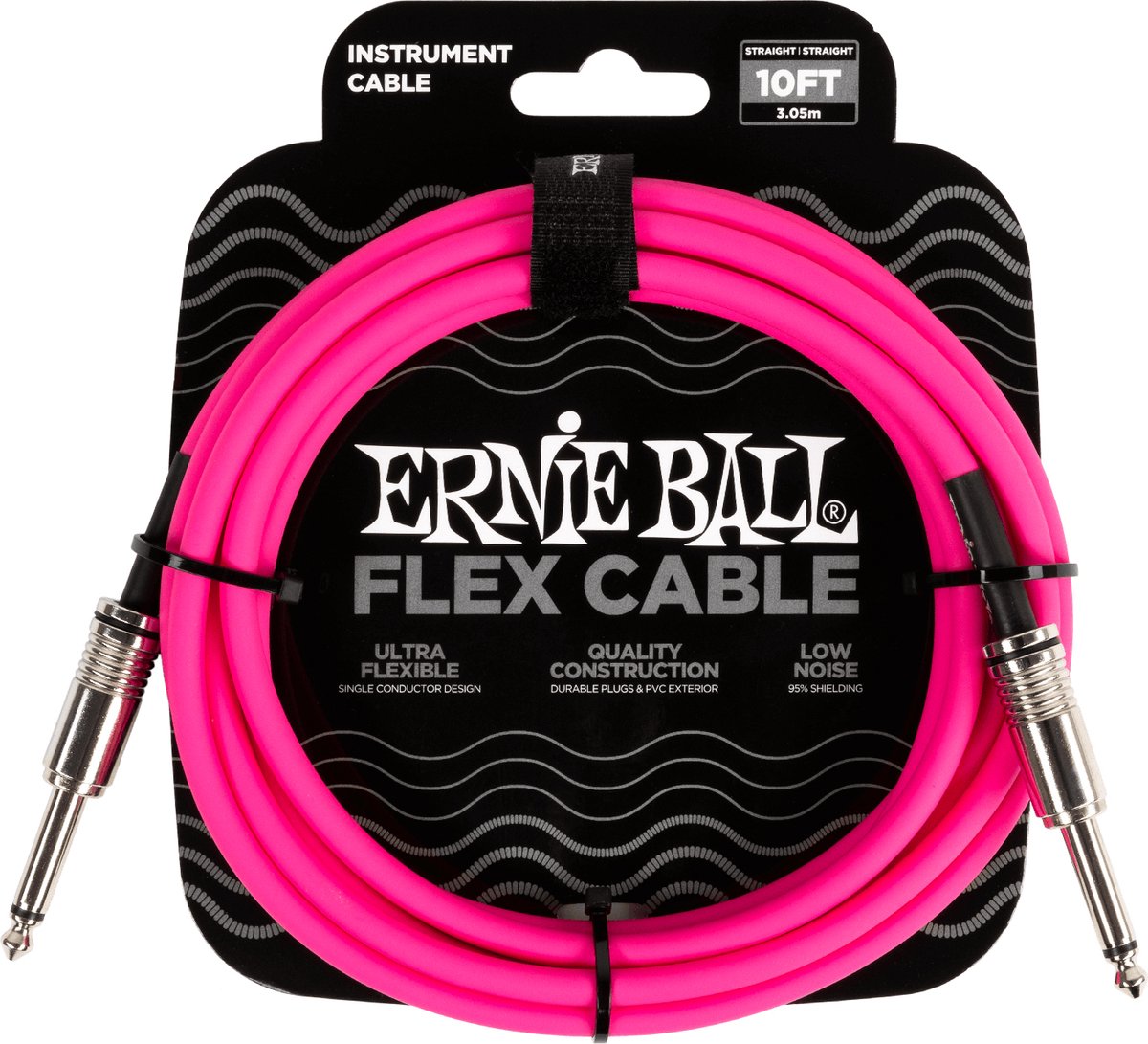 Ernie Ball 6413 Flex Cable 3 meter instrumentkabel roze