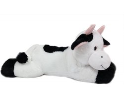 Pia Soft Toys Knuffeldier Koe - zachte pluche stof - premium kwaliteit knuffels - wit/zwart - 50 cm - Koeien