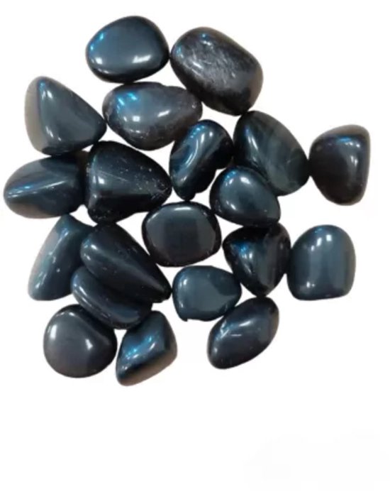 Obsidiaan zwart 250 gr. trommelstenen (mt3) | bol