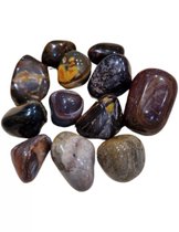Jaspis bruin 250 gr. trommelstenen (mt3-4)