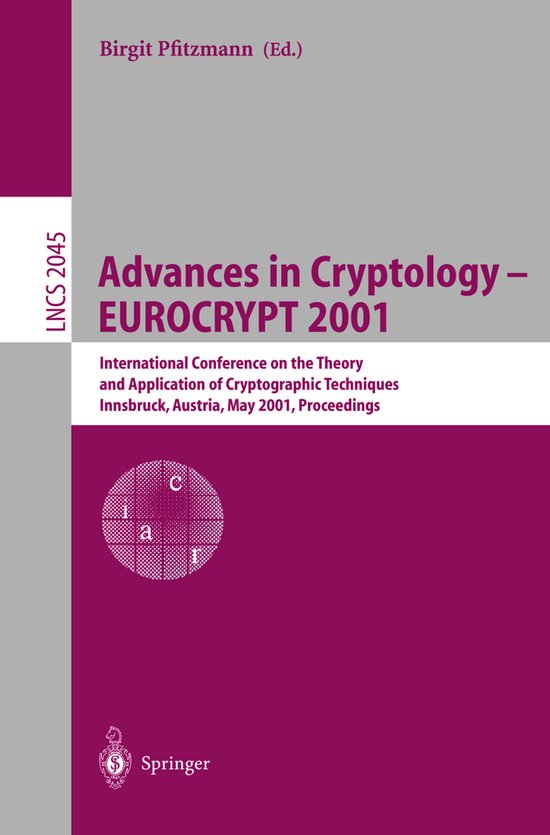 Advances in Cryptology - Eurocrypt 2001 - cover