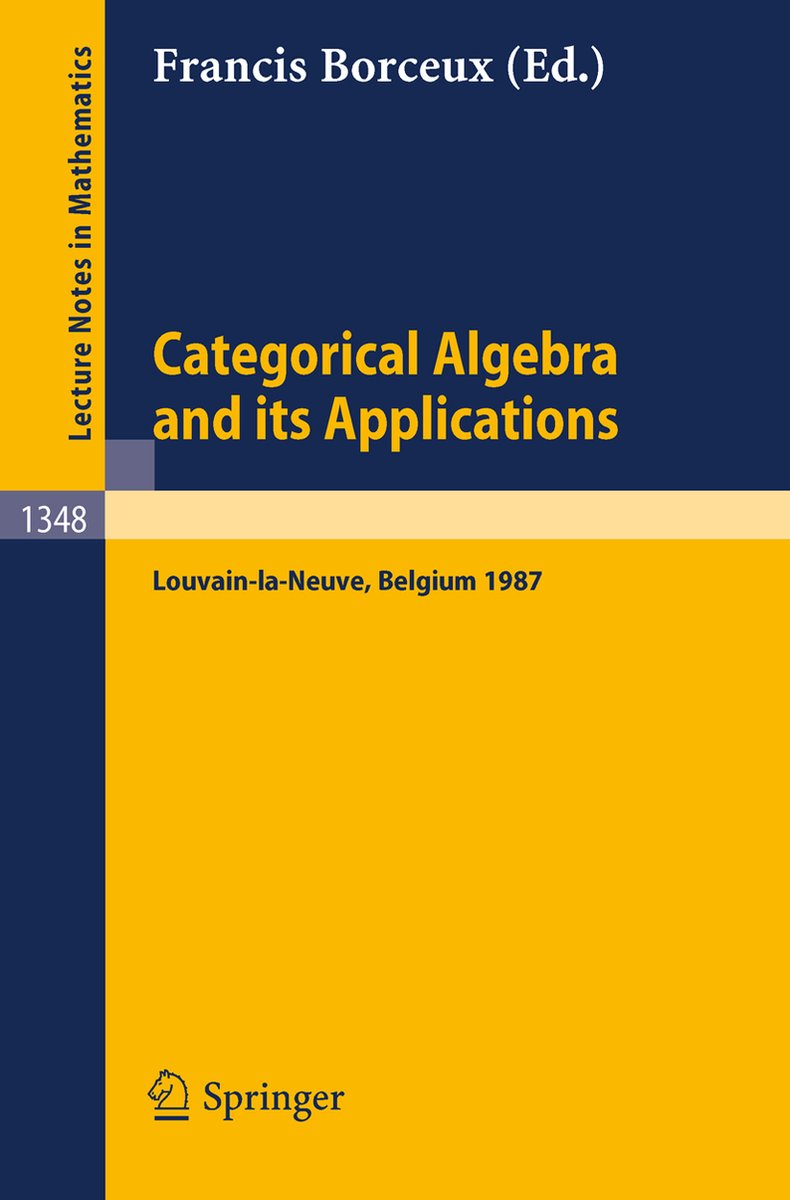 Omslag van Categorical Algebra and its Applications