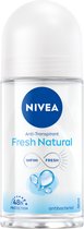 Nivea Deodorant Roller Fresh Natural - 3 x 50 ml - Voordeelverpakking
