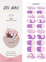 Gel Nail Wraps – Gel Nagel Wraps – Gel Nail Stickers – Gel Nagel Folie - UV lamp – Purple Swirl