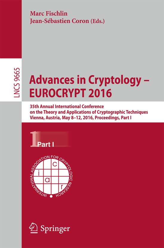 Advances in Cryptology - EUROCRYPT 2016 - cover