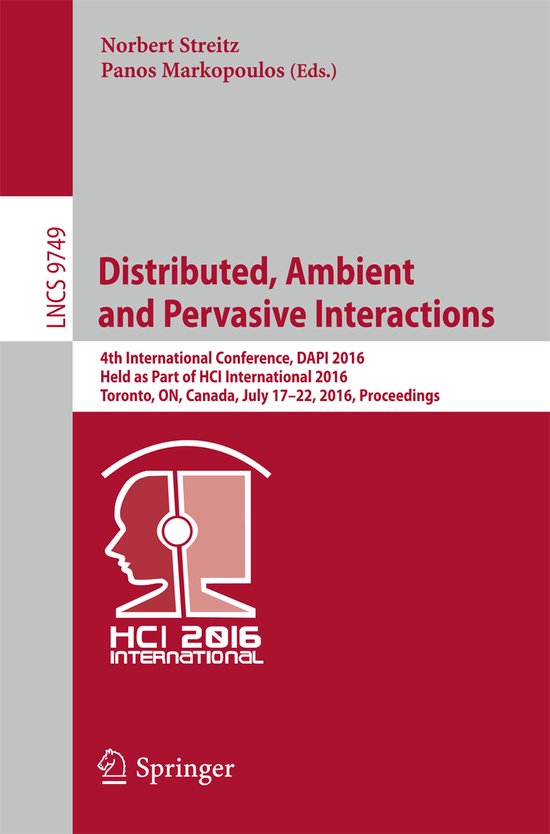 Distributed, Ambient and Pervasive Interactions - cover
