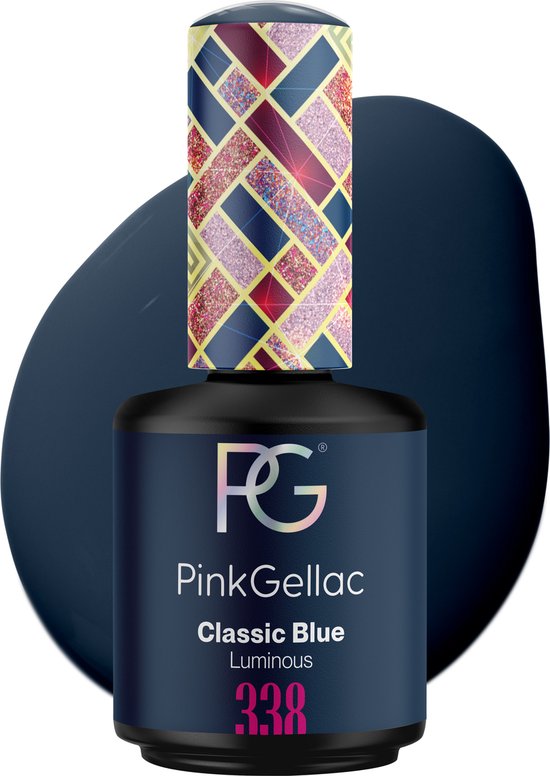 Pink Gellac Gellak - 338 Classic Blue 15ml - Blauwe Gel Nagellak - Gellac - Gel Nagels Producten