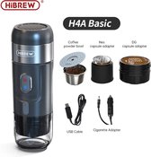 Hibrew -Minipresso - Draagbare koffiemachine - reis koffiezetapparaat 12 volt - draagbare espressomachine - koffiezetapparaat voor in de auto - hete koffie in 6 minuten